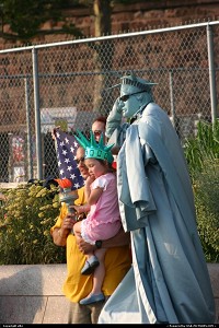 Photo by elki | New York  New york human statue of liberty